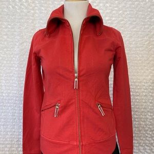 LOFT NWOT running jacket in coral SZ XS